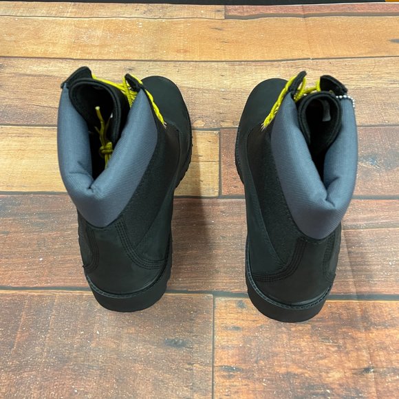 Timberland Men's Heritage 6" Black Regeneratve Leather Waterproof Boots - Picture 4 of 6